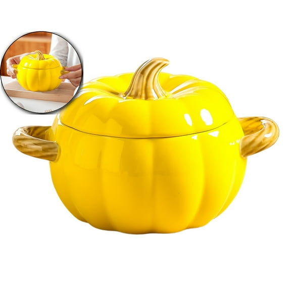 Dvruxg Ceramic Pumpkin Bowl, Festive Breakfast Tableware Set, Holiday Gift Mug for Seasonal Dining Celebrations