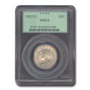 1932-D Washington Quarter MS-63 PCGS