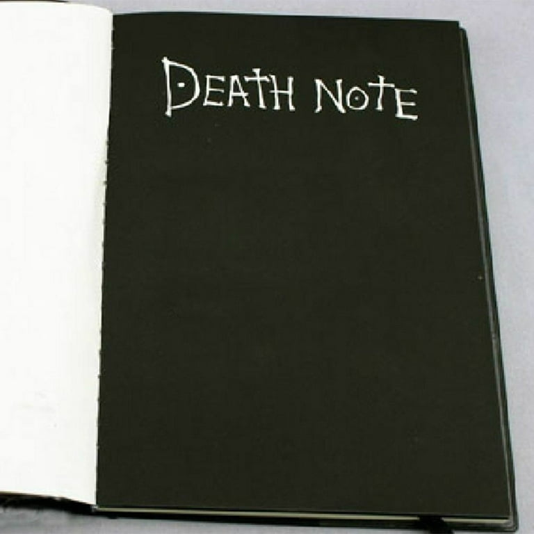 Death Note Writing Journal with Feather Pen, Black, 8in x 5.7in 