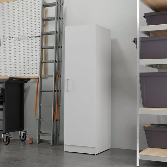 Kappesberg Stanford 1-Door Pantry Storage Cabinet – White