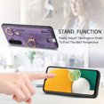 thumbnail image 4 of Allytech Wallet Case for Samsung Galaxy A13 5G, Support Car Mount, Luxury PU Leather Shockproof Anti-Fall 360° Finger Ring Stand Rotatable Kickstand Case with Magnetic Snap & Card Slots - Purple, 4 of 8
