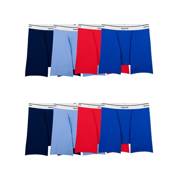 Fruit Of The Loom Men's Active Cotton Blend Boxer Briefs, 8 Pack