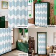 thumbnail image 6 of Shower Curtain, Blue White Ripple Striped Waterproof Shower Curtain Set with Hooks for Bathroom Showers,Stalls and Bathtubs,36x72In Classic Wave Stripes, 6 of 9