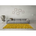 thumbnail image 3 of Ahgly Company Machine Washable Indoor Square Southwestern Yellow Country Area Rugs, 6' Square, 3 of 4