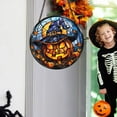 thumbnail image 1 of Nilvkv Acrylic Hanging Sign Halloween Luminous Skull Hanging Sign Decoration, 1 of 6