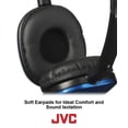 thumbnail image 5 of JVC Auriculares planos y plegables, color azul, planos, en la oreja, con enchufe delgado para teléfono chapado en oro de 3,94 pies HAS160A, 5 of 5