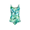 thumbnail image 2 of Aayomet Maillot de Bain Femme à Blocs de Couleur, Col Rond, Contrôle du Ventre, Rembourré, E L, 2 of 3