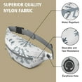 thumbnail image 5 of Fanny Pack Blue Christmas Snowflake Pattern Waist Pack Bag,Running Cross Bag,Waterproof Large Fanny Packs for Women Men for Travel Running Hiking Cycling, 5 of 6