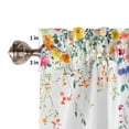 thumbnail image 5 of nqOlkjepod Flower Leaf Farmhouse Short Window Curtain Valances, Country Style Colored Flower Branch Plant Rod Pocket Kitchen Valances for Living Room Bedroom Bathroom Cafe, 1 Panel - 54" x 18", 5 of 8