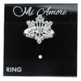 thumbnail image 2 of Mi Amore Christmas holiday snowflake Sized-Ring Silver-Tone/Clear Size 10.00, 2 of 2