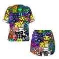 thumbnail image 5 of Lsque Geometry Dash Women's Short-Sleeved Pajama Set - 2 Piece Soft and Lightweight Sleepwear Set-4X-Large, 5 of 9