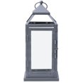thumbnail image 6 of Elements Set of 3 12-inch Gray Metal Decorative Lanterns, 6 of 11