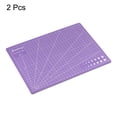 thumbnail image 3 of Uxcell 2pcs A4 Self-Healing Cutting Mat 12"x9" Double-Sided Craft Cutting Board for DIY Art Work Cutting, Purple, 3 of 7