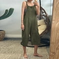thumbnail image 1 of Anself Combinaison Vintage à Jambes Larges pour Femmes, Coton, Bretelles Ajustables, Décontractée, Grande Taille, 1 of 7