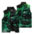 thumbnail image 2 of Chaleco cálido de otoño e invierno con patrón de vela de terror para hombre, chaqueta sin mangas para fiestas al aire libre, deportes, a prueba de viento, chaleco cómodo para hombre, 2 of 5