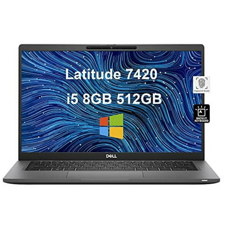 Dell 2022 Latitude 7420 (14" FHD, Intel i5-1145G7, 8GB RAM, 512GB PCIe SSD, UHD Graphics), 1080P 7000 Premium Business Laptop, Webcam, 2 x Thunderbolt 4, Fingerprint, Backlit Keyboard, Windows 10 Pro