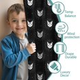thumbnail image 3 of Blackout Kids Curtains,Black Cat Head Pattern Childrens Insulated Curtains Set Of 2,Bedroom Essentials,Toddler Room Decor 52x84in(132x213cm), 3 of 5