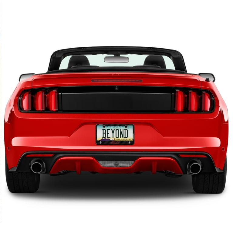 Ford Mustang GT 5.0 Outline in Blue Dual Logo Black Real Carbon