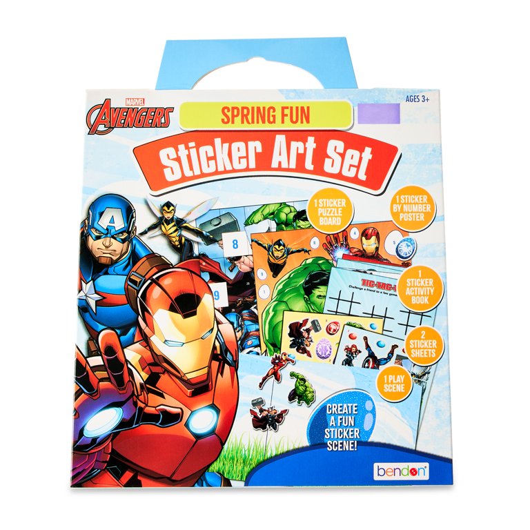 Marvel Avengers Sticker Pad, Over 500 Stickers, 5 Play Scene Pages,  Paperback