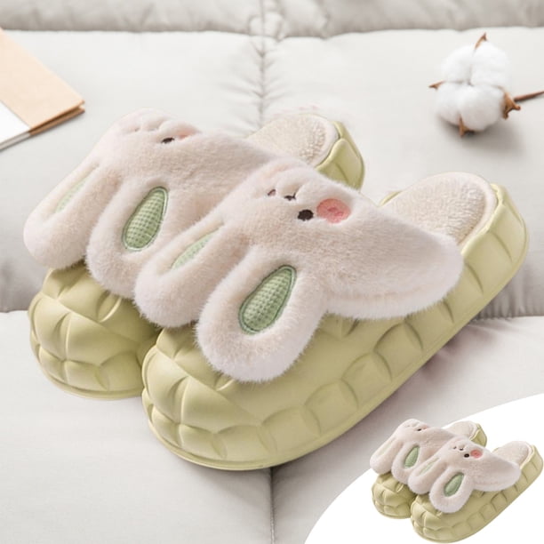 Teissuly Cotton Slippers Women's Indoor Home Confinement Non-Slip Warm Couple Home Detachable Thick-Soled Fall And Winter Slippers Teissuly WER202312144267
