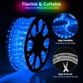 thumbnail image 5 of DELight 150Ft Rope Light 1620 LED Waterproof String Lighting Outdoor Indoor Flexible 2 Wire for Bedroom Haunted House Patio Roof Landscape Decoration Blue, 5 of 9