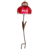 acdanc Squirrel Proof Unbreakable Pole Bird Feeder, Red
