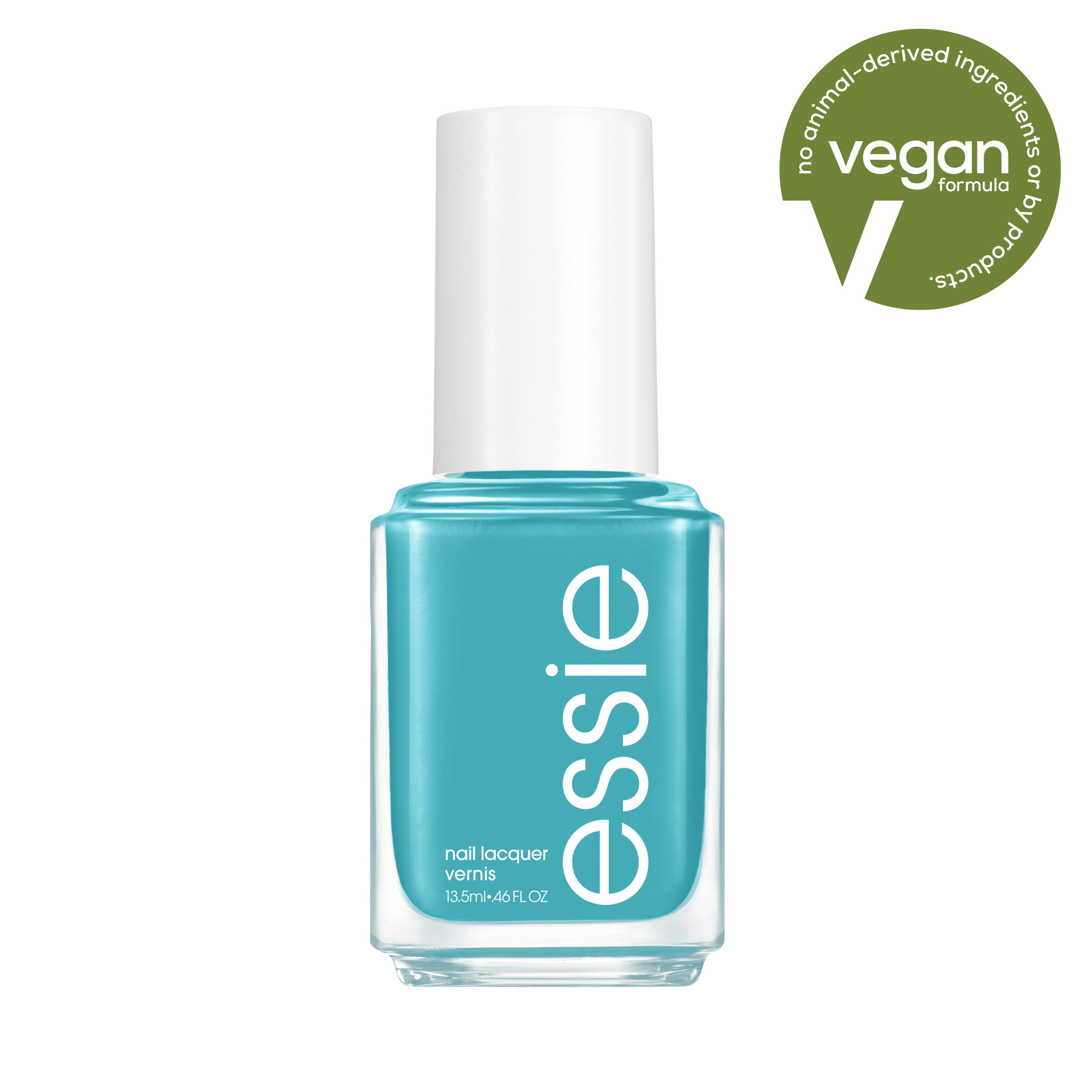 essie Salon Quality 8 Free Vegan Nail Polish, Aqua Blue,  fl oz Bottle  