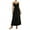 Black, variant on Musuos Women Elegant Long Dress Summer Solid Color Spaghetti Strap Sleeveless Backless V-Neck Cami Dress for Party