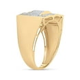 thumbnail image 4 of 10kt Yellow Gold Mens Round Diamond Cluster Ring 1/2 Cttw, 4 of 4