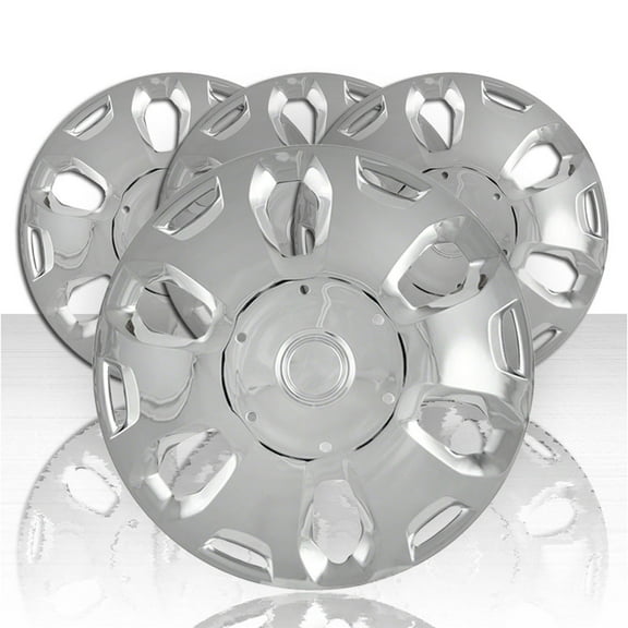 Set of Four 15" Silver Hubcap Wheel Covers for 2010-2013 Ford Transit (Push-on)