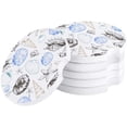 thumbnail image 1 of RYLABLUE Simple Shell Conch Starfish Pattern Set of 2 Car Coaster for Drinks, Absorbent Ceramic Stone Coasters Cup Mat with Cork Base for Home Kitchen Room Coffee Table Bar Decor, 1 of 5