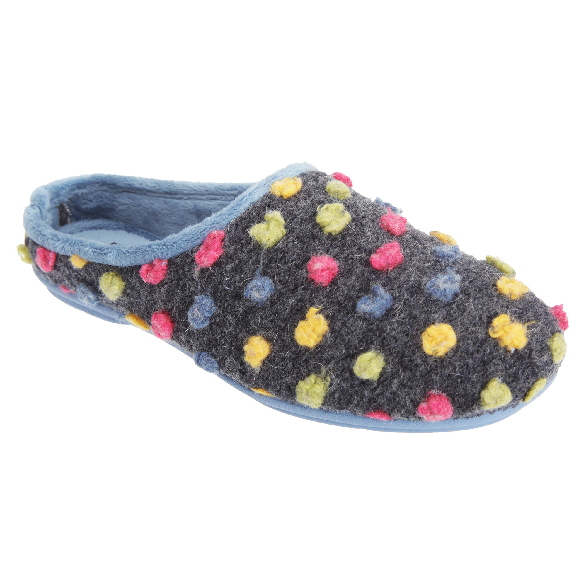 Sleepers Womens Amy Spotted Knit Mule Slippers - Walmart.com