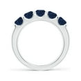 thumbnail image 2 of ANGARA Natural 2.3 Ct Shared Prong Set Half Eternity Sapphire Wedding Band in 14K White Gold for Women (Size-4.5mm) | September Birthstone, Anniversary, Jewelry Gift for Women | Natural Sapphire Ring, 2 of 10