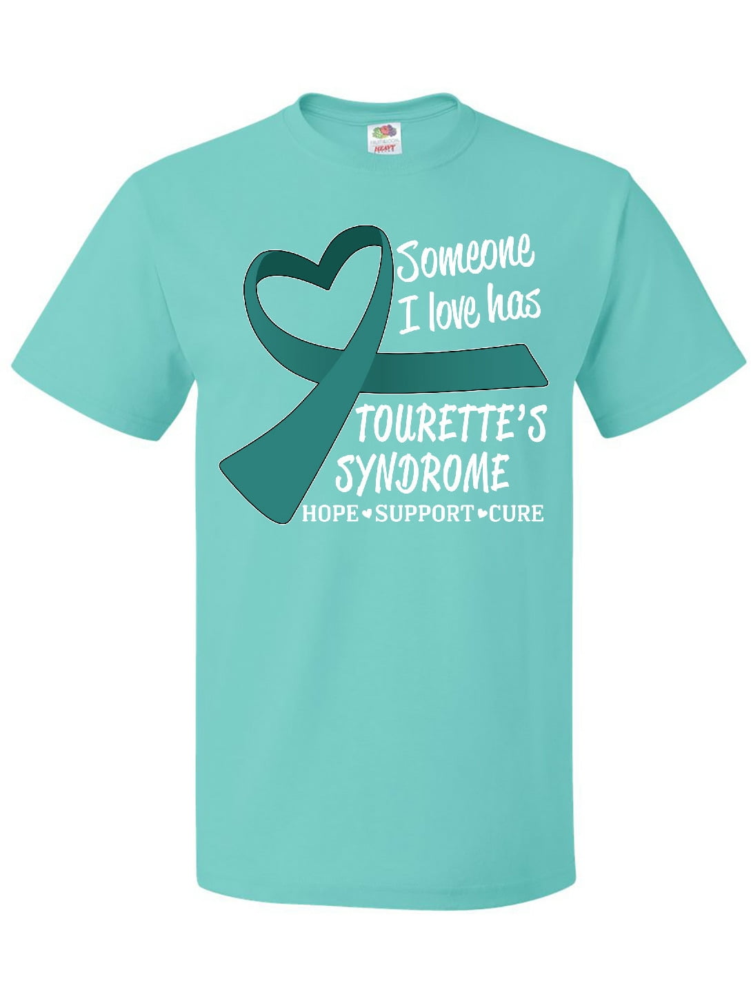 Auto græs Veluddannet Inktastic Someone I Love Has Tourettes Syndrome- Teal Ribbon T-Shirt -  Walmart.com
