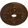thumbnail image 3 of Ekena Millwork 30 3/4"W x 21 1/4"H x 3 7/8"ID x 1 5/8"P Alexa Ceiling Medallion (Fits Canopies up to 5 5/8"), Hand-Painted Root Beer Crackle, 3 of 6