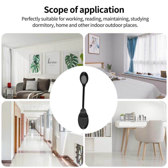 LED Reading Book Light with Flexible Hose Light Magnetic Desk Lamp 3000K-5500K-4500K Adjustable Table Light Support Stepless Dimming