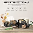 thumbnail image 7 of Vintage Owls and Flowers Tissue Box Cover Leather Square Rectangle Tissue Box Holder for Bathroom Living Room Desk Office Decor, 7 of 7