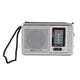 thumbnail image 1 of Radio de poche portable AM/FM, design classique et élégant, gris argenté, fonctionne sur piles, pour la maison, la randonnée, le cyclisme, les voyages, 1 of 4