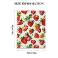 thumbnail image 2 of Awypu  Canvas Print Wall Art Painting, Valentine's Day Watercolor Strawberry and Heart Cherry Pattern Red Square Framed Picture Artwork for Bathroom Living Room Home Decoration, 2 of 5
