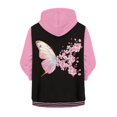 thumbnail image 3 of Psesaysky Girls' Fashion Hoodies Sweatshirts with Pocket Pink Butterfly Blossom Fleece Zip-Up Hoodie for Girls and Boy 6-7 Years Old Girl Winter Clothes, 3 of 7
