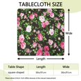 thumbnail image 2 of Square Tablecloth with Elastic Edges 36 * 36 Inch Pioneer Waterproof Vintage Floral Rose Table Cover Washable Indoor and Outdoor for Party Kitchen Dinner Banquet Patio Picnic, 2 of 6