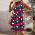 thumbnail image 4 of Cagogo Women's Petite Dresses Summer Under $10 Casual 2025 Fourth of July Sleeveless American Flag Red White and Blue 4th of July Patriotic Dress Sexy Black Dresses Clothes, 4 of 7