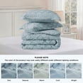 thumbnail image 4 of U by Bedsure Boho Queen Comforter Set, Boho Tufted Shabby Chic Bedding Comforter Set, 3 Pieces Vintage Farmhouse Bed Set for All Seasons, Soft Blue Bedding Set with 2 Pillow Shams, Winter Sky, 4 of 11