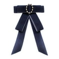 thumbnail image 4 of Segolike Womens Bow Tie Breastpin Neck Tie for Wedding Party Ceremony Shirt Decoration , Velvet Blue, 4 of 8