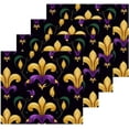 thumbnail image 2 of Coolnut Mardi Gras Washcloths Set of 6-12 x 12 inch Pure Cotton Wash Cloth Highly Absorbent and Soft Fingertip Towels Face Cloths for Bath, Spa Wash cloth, 2 of 7