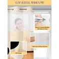 thumbnail image 5 of Beige Black No Hook Shower Curtain and Liner Set Abstract Art Mottled Graffiti Color Block Modern Shower Curtains with Snap-in Liner & See Through Top Window Hotel Style for Bathroom Decor 66x72 Inch, 5 of 8