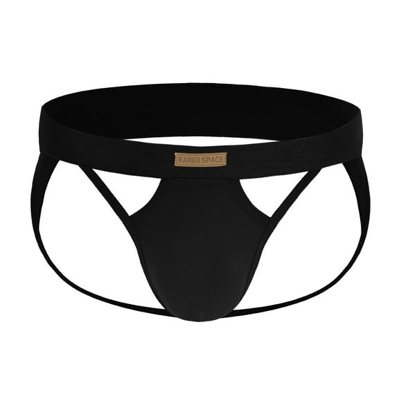 Sngxgn Men's Breathable Trunks Underwear Covered Band(Black,L)