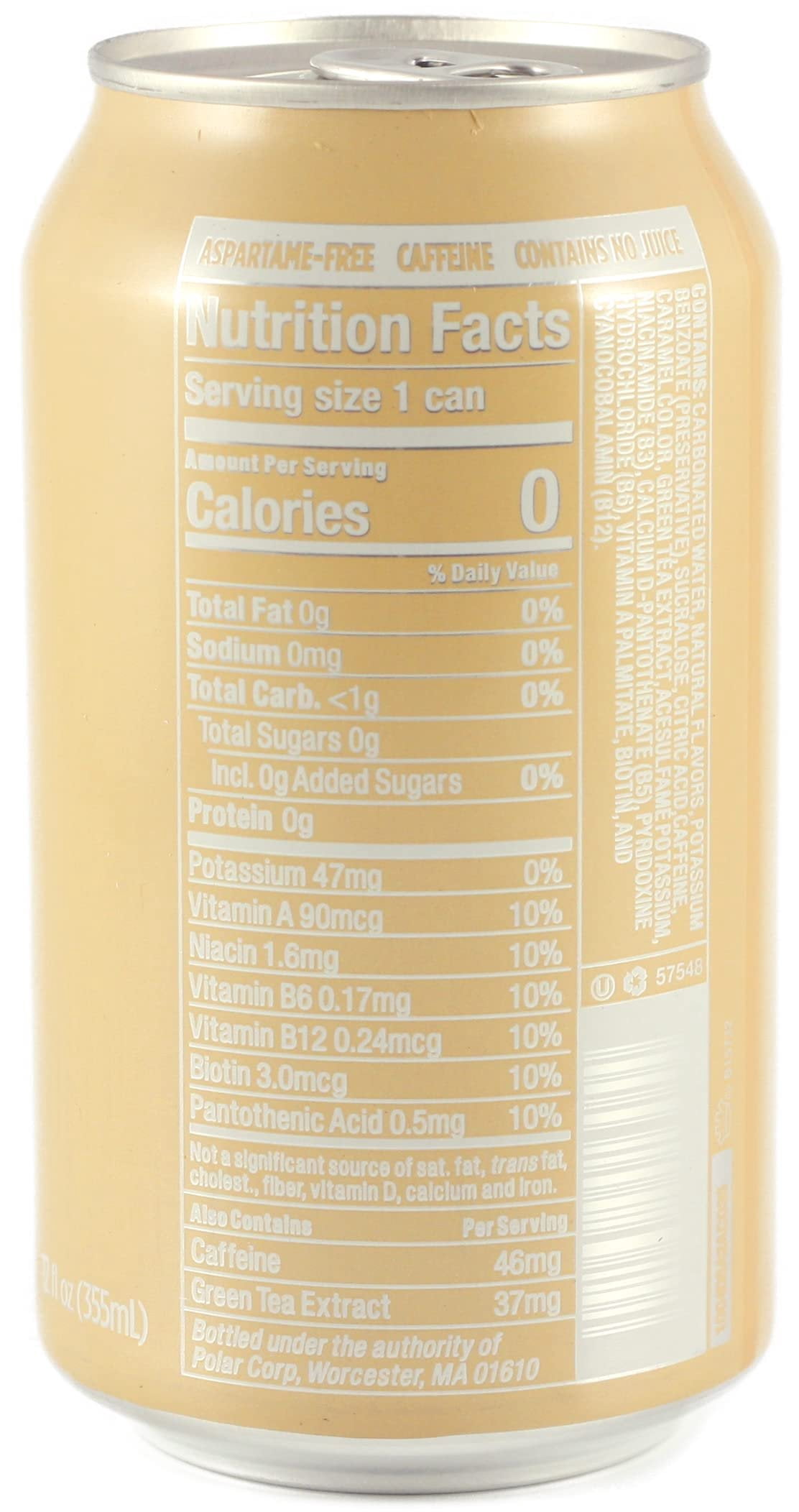 Frannies Sparkling Very Vanilla Creme, Protected With High-Density Foam, With Vitamins, Antioxidants, Energy, Zero Aspartame & No Sugar, 12 Oz. Cans Pack of 8 Cans