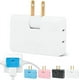 thumbnail image 1 of pstuiky Adaptador de enchufe giratorio de 3 vías, adaptador inalámbrico delgado de 180°, enchufe de pared plano de 2 clavijas, seguro para el hogar, 1 of 1