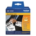 thumbnail image 1 of Etiquetas adhesivas de papel blanco para tarjetas identificativas Brother DK-1234, 1 of 3